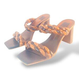 Beautiful Dolce Vita Braided Strap Sandals in Brown, Made in China, Size 10